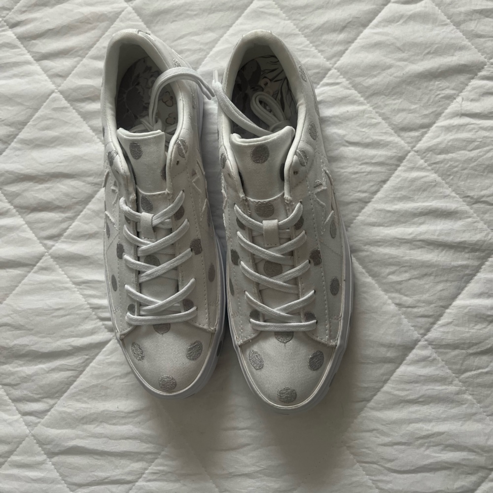 Converse All Star Polka Dot platform wedge. NWT